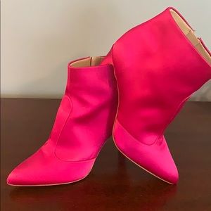 Hot satin booties
